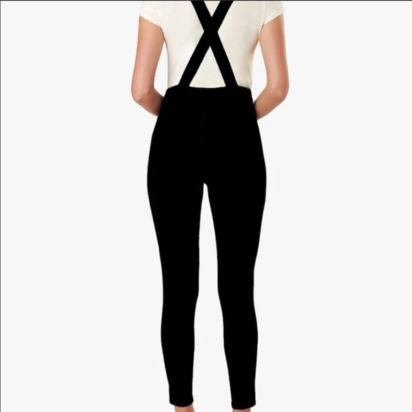 WeWoreWhat Black High Rise Skinny Stretch Overalls - Picture 2 of 8